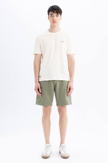 Regular Fit Crew Neck Back Printed T-Shirt