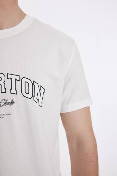 Slim Fit Crew Neck Printed T-Shirt