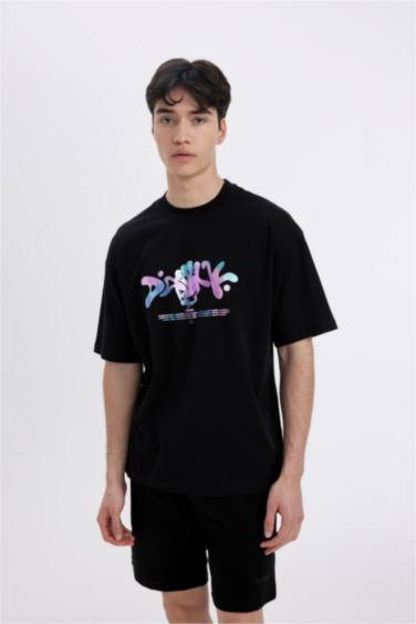 Comfort Regular Fit Crew Neck Back Printed T-Shirt