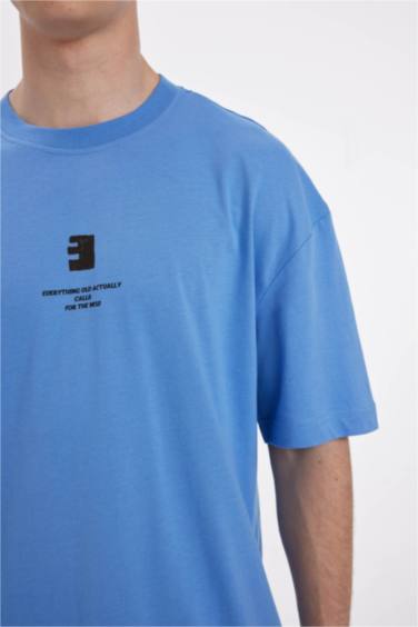 Comfort Regular Relaxed Fit Crew Neck Printed T-Shirt