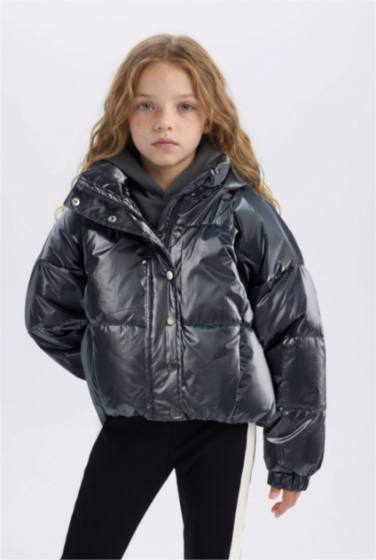 Girl Hooded Waterproof Puffer Jacket