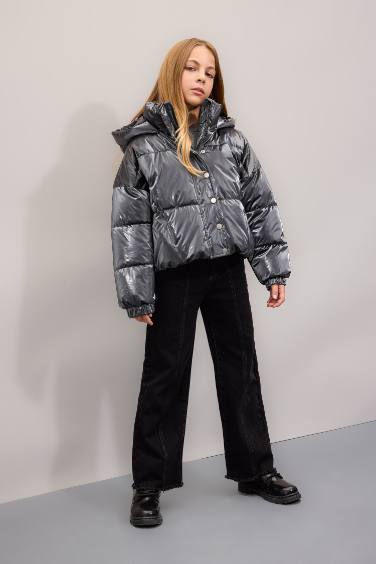 Girl Hooded Waterproof Puffer Jacket
