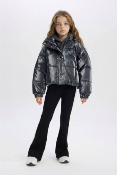 Girl Hooded Waterproof Puffer Jacket