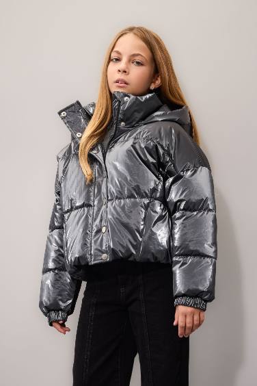 Girl Hooded Waterproof Puffer Jacket