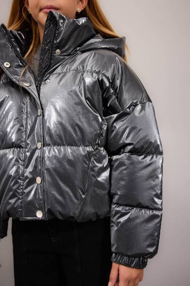 Girl Hooded Waterproof Puffer Jacket