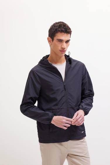 Double Sided Slim Fit Hooded Zippered Waterproof Jacket