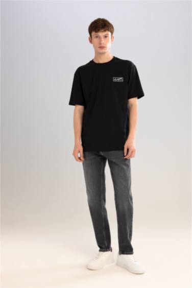 Regular Fit Crew Neck Atatürk Printed Short Sleeve T-Shirt