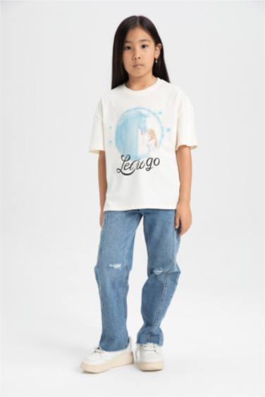 Girl Frozen Relax Fit Short Sleeve T-Shirt