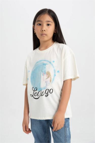 Girl Frozen Relax Fit Short Sleeve T-Shirt