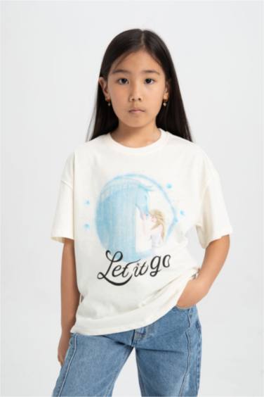 Girl Frozen Relax Fit Short Sleeve T-Shirt