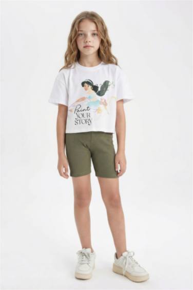 Girl Disney Princess Crop Short Sleeve T-Shirt