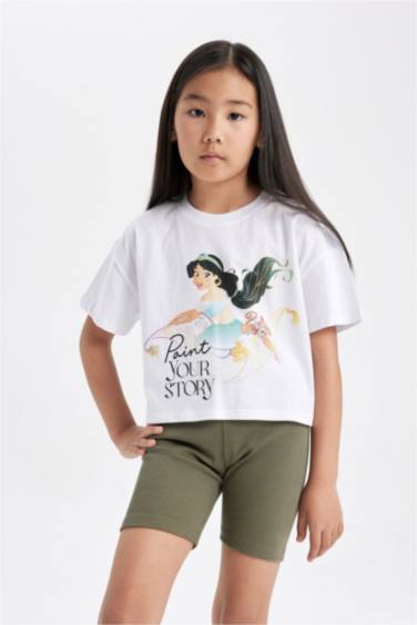 Қыздарға Disney Princess қысқа жеңді Қысқа жеңді футболка