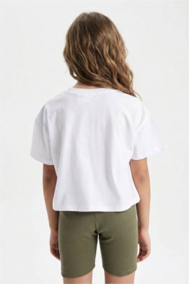 Girl Disney Princess Crop Short Sleeve T-Shirt