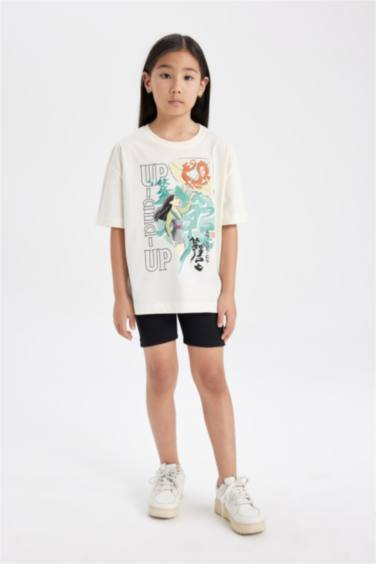 Girl Disney Mulan Oversize Fit Short Sleeve T-Shirt
