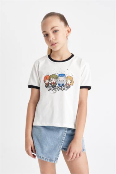 Girl Harry Potter Crew Neck Short Sleeve T-Shirt