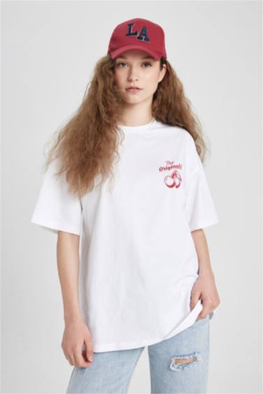 Oversize Fit Crew Neck Short Sleeve T-Shirt