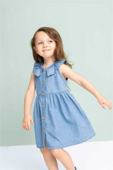 Baby Girl Sleeveless Denim Dress