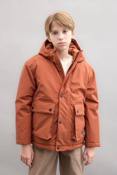 Boy Hooded Water Repellent Puffer Jacket