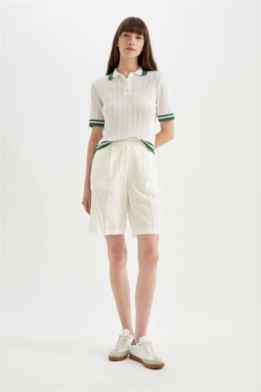 Regular Fit Polo Yaka Kısa Kollu Triko Tişört