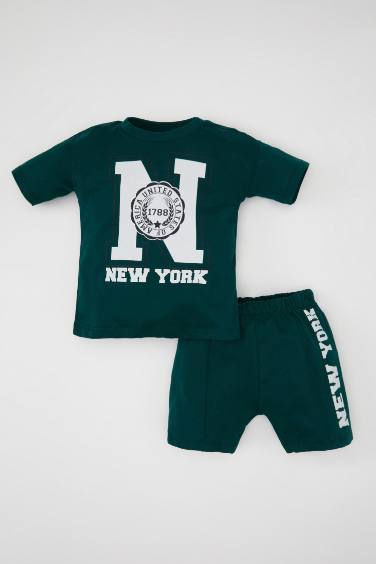 Ensemble de T-Shirt Manches Courtes et Short pour Bébé Garçon - 2 Pièces