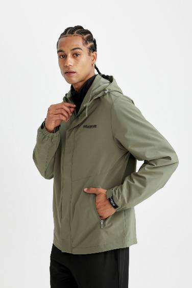 DefactoFit Waterproof Regular Fit Hooded Zipper Pocket Jacket