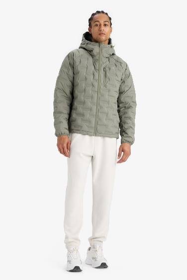 Doudoune imperméable à capuche et fermeture zip de DeFactoFit