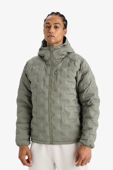Doudoune imperméable à capuche et fermeture zip de DeFactoFit