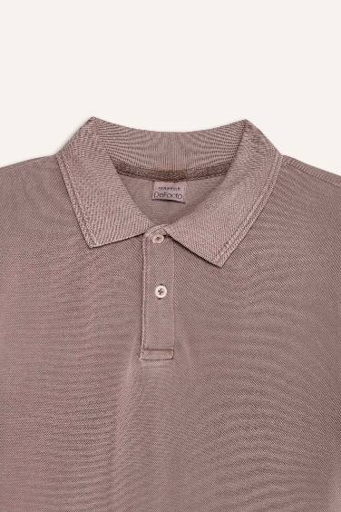 New Regular Fit Polo Collar Pique Polo T-Shirt