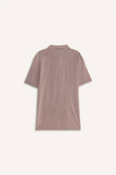 New Regular Fit Polo Collar Pique Polo T-Shirt