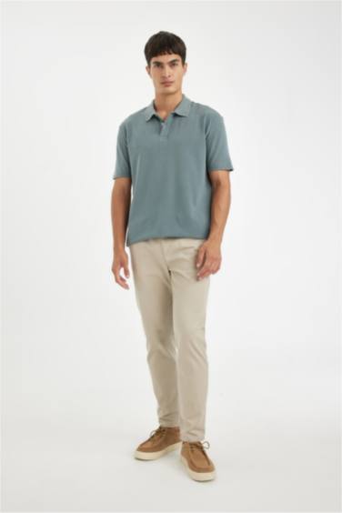 New Regular Fit Short Sleeve Pique Polo T-Shirt