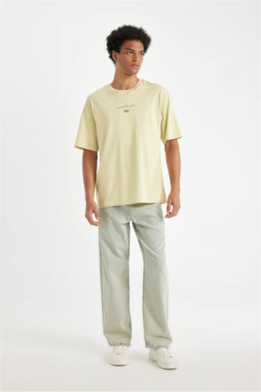 Comfort Fit Crew Neck Back Printed T-Shirt