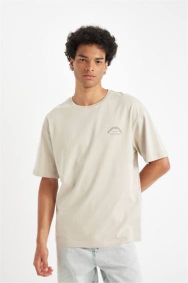 Comfort Regular Fit Relaxed Pattern Crew Neck Printed T-Shirt