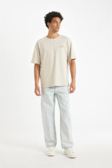 Comfort Regular Fit Relaxed Pattern Crew Neck Printed T-Shirt