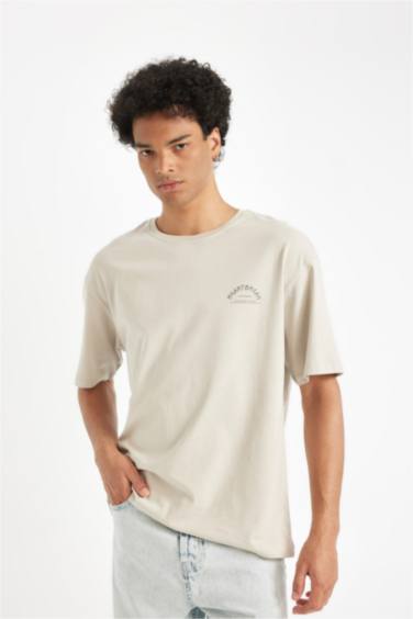 Comfort Regular Fit Relaxed Pattern Crew Neck Printed T-Shirt