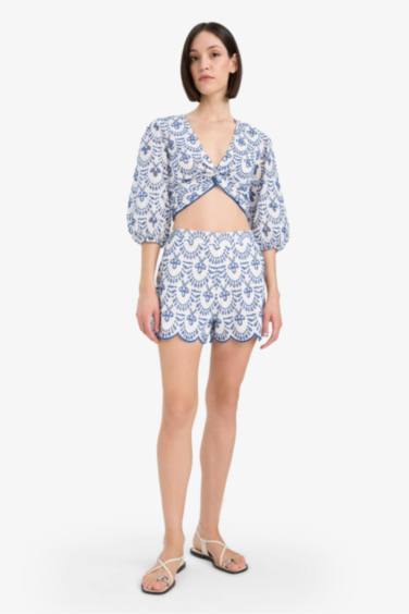 Regular Fit Embroidered brode Beachwear