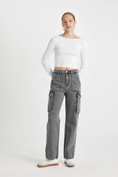 Джинсы Wide Leg с высокой талией