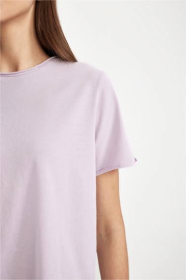 Regular Fit Crew Neck Cotton Basic T-Shirt