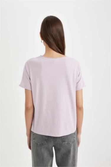 Regular Fit Crew Neck Cotton Basic T-Shirt