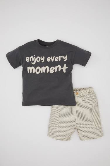 Baby Boy Printed T-Shirt Shorts 2 Piece Set