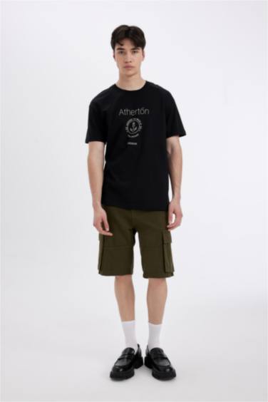 Regular Fit Crew Neck Printed Short Sleeve T-Shirt