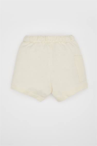 Short en Piqué imprimé étiquette pour Bébé Garçon