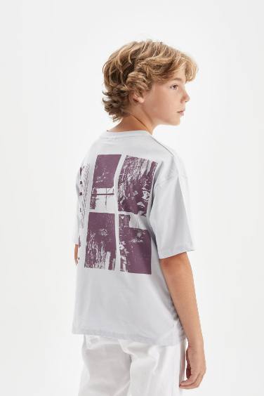 Boy Oversize Fit Printed Short Sleeve T-Shirt