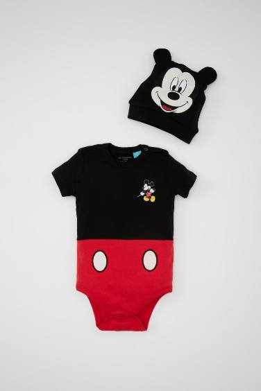 Baby Boy Newborn Disney Mickey & Minnie 2 Piece Snap Body