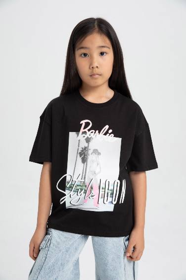 Girl Barbie Relax Fit Crew Neck Short Sleeve T-Shirt