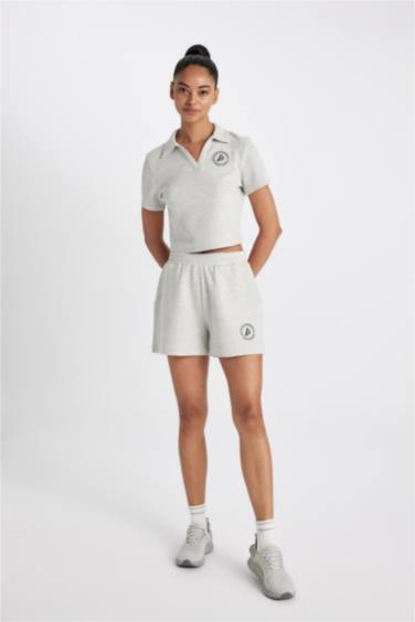 تيشيرت نص كم وافل بياقة بولو من لوس أنجلوس ليكرز