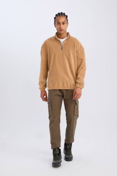 بنطلون قطن كارجو قصة عادية بجيب