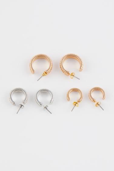 Kadın 3'lü Halka Küpe