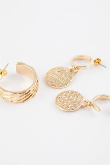 حلق حريمي ذهبي - 3 قطع