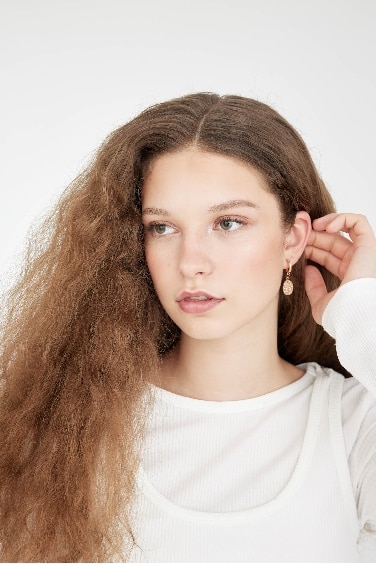 حلق حريمي ذهبي - 3 قطع