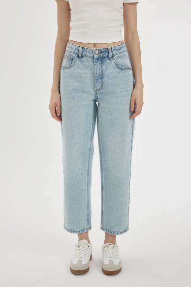 Boyfriend High Waist Ankle Washed Jeans